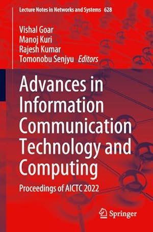 Bild des Verkufers fr Advances in Information Communication Technology and Computing : Proceedings of AICTC 2022 zum Verkauf von AHA-BUCH GmbH