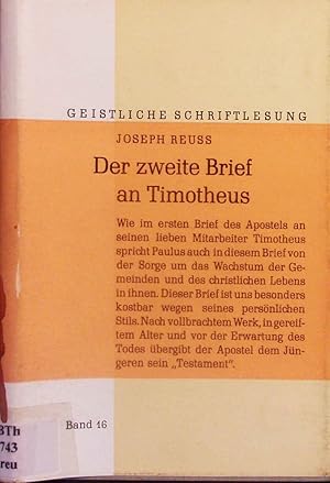 Bild des Verkufers fr Der zweite Brief an Timotheus. zum Verkauf von Antiquariat Bookfarm