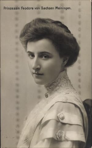 Ansichtskarte / Postkarte Prinzessin Feodore von Sachsen Meiningen, Portrait