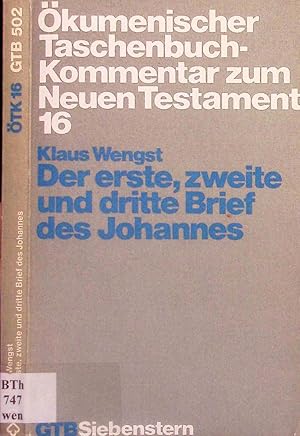 Seller image for Der erste, zweite und dritte Brief des Johannes. for sale by Antiquariat Bookfarm