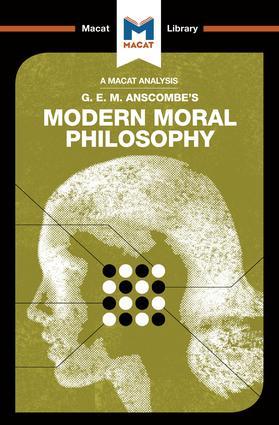 Seller image for An Analysis of G.E.M. Anscombe\ s Modern Moral Philosophy for sale by moluna
