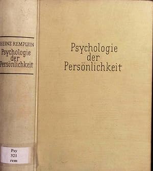 Imagen del vendedor de Psychologie der Persnlichkeit : Die Lehre von der individuellen u. typischen Eigenart d. Menschen. a la venta por Antiquariat Bookfarm