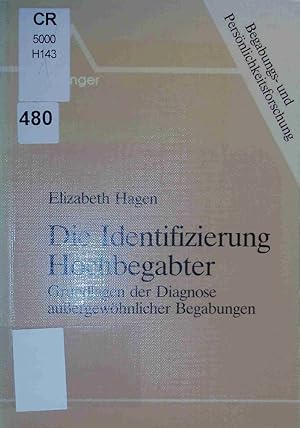 Image du vendeur pour Die Identifizierung Hochbegabter. mis en vente par Antiquariat Bookfarm