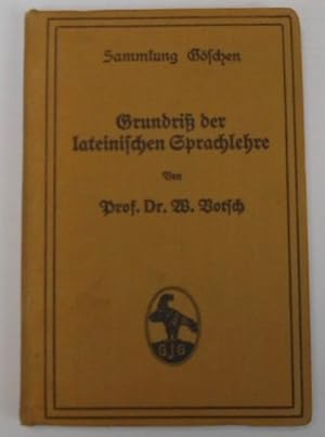 GrundriÃ der lateinischen Sprachlehre