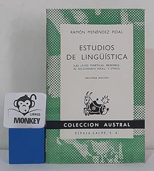 Seller image for Estudios de lingstica ( Las leyes fonticas, Menendus, el dicconario ideal, y otros) for sale by MONKEY LIBROS