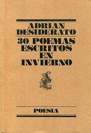 Imagen del vendedor de 30 (Treinta) poemas escritos en invierno a la venta por Rincn de Lectura
