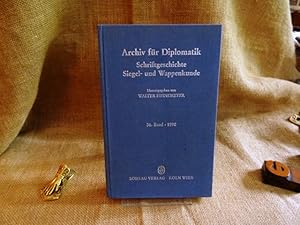 Bild des Verkufers fr Archiv fr Diplomatik. Schriftgeschichte, Siegel- und Wappenkunde. 36. Band. zum Verkauf von terrahe.oswald