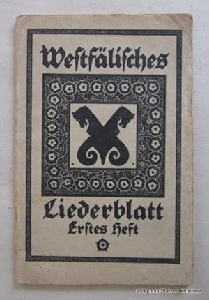Erstes Heft. Herausgegeben von Karl Brügmann u. Wilhelm Rittinghaus im Verlag des Wandervogel E.V...