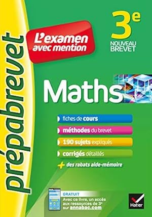 Image du vendeur pour Maths 3e - Prpabrevet L'examen avec mention: fiches mthodes et sujets de brevet mis en vente par Dmons et Merveilles