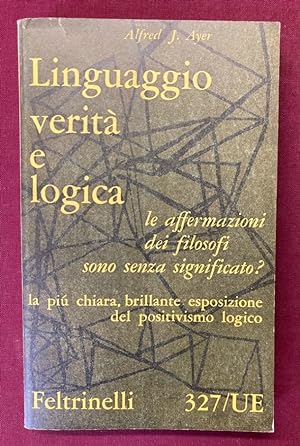 Bild des Verkufers fr Linguaggio, Verit e Logica. zum Verkauf von Plurabelle Books Ltd