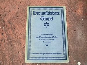 Bild des Verkufers fr Der unsichtbare Tempel. Monatsschrift zur Sammlung der Geister. Erster Jahrgang, 1.tes Heft, Januar 1916. Erstausgabe. zum Verkauf von Versandantiquariat Abendstunde