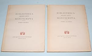 Imagen del vendedor de Bibliotheca Medii Aevi Manuscripta. Pars Prima & Pars Altera. 2 Bde. a la venta por Antiquariat Diderot