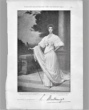 Bild des Verkufers fr The Duchess of Marlborough, Portrait Illustration, with Facsimile Signature zum Verkauf von Legacy Books II