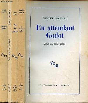 Seller image for Lot de 4 livres de Samuel Beckett : En attendant Godot 1952 + fin de partie suivie de Acte sans paroles 1961 + tous ceux qui tombent 1964 + Malone meurt 1963. for sale by Le-Livre