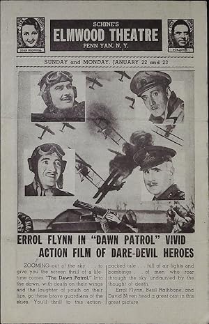 Image du vendeur pour Dawn Patrol Local Theater Herald 1938 Errol Flynn, Basil Rathbone! mis en vente par AcornBooksNH