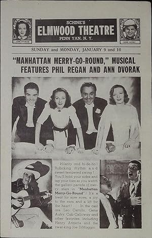 Bild des Verkufers fr Manhattan Merry-Go-Round Local Theater Herald 1937 Leo Carrillo, Ann Dvorak zum Verkauf von AcornBooksNH