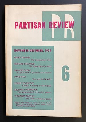 Seller image for Partisan Review, Volume 21, Number 6 (XXI; November - December 1954) - includes Bernard Malamud's story The Magic Barrel for sale by Philip Smith, Bookseller