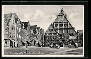 Ansichtskarte Weiden / Opf., Hindenburgplatz mit Rathaus