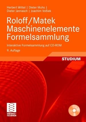 Bild des Verkufers fr Roloff/Matek Maschinenelemente Formelsammlung: Interaktive Formelsammlung auf CD-ROM zum Verkauf von Gerald Wollermann