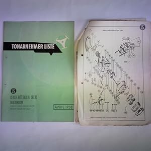 Tonabnehmer Liste, April 1958