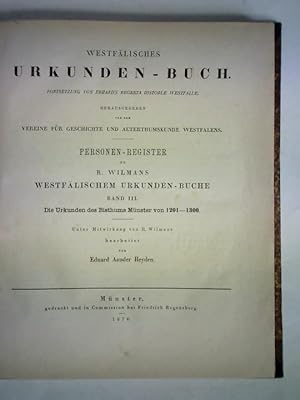 Bild des Verkufers fr Westflisches Urkunden-Buch - Fortsetzung von Erhard's Regesta Historiae Westfaliae. 2 Teile in einem Band zum Verkauf von Celler Versandantiquariat