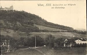 Ansichtskarte / Postkarte Wien 19 Döbling Österreich, Restauration zur Wildgrube mit Kahlenberg