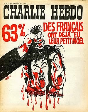 "CHARLIE HEBDO N°107 du 4/12/1972" CABU: 63% des Français ont déjà eu leur petit Noël