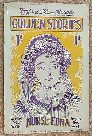 Bild des Verkufers fr Golden Stories May 4th, 1912 / Mark English "Nurse Edna" / Ernest Acheson "Love's Test" / Florence Hodgkinson "Orphaned and Outcast" zum Verkauf von Shore Books