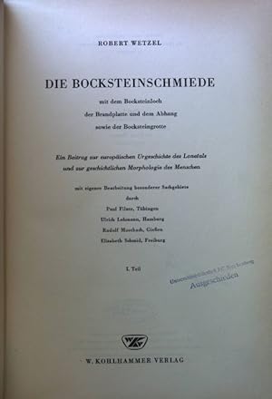 Seller image for Die Bocksteinschmiede mit dem Bocksteinloch, der Brandplatte und dem Abhang sowie der Bocksteingrotte. for sale by books4less (Versandantiquariat Petra Gros GmbH & Co. KG)