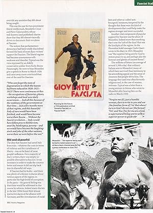 Image du vendeur pour Mussolini's Willing Followers; the Enthusiastic Italian Supporters of El Duce. An original article from BBC History Magazine, 2012. mis en vente par Cosmo Books