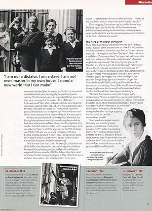 Imagen del vendedor de Mussolini: The Diaries of Il Duce's Mistress, Claretta Petacci, on the Sex-Obsessed Leader Smarting at the Paradoxes of Power. An original article from BBC History Magazine, 2010. a la venta por Cosmo Books