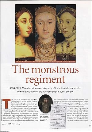 Immagine del venditore per The Monstrous Regiment: The Place of Women in Tudor England. An original article from BBC History Magazine, 2007. venduto da Cosmo Books