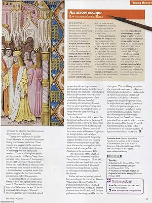 Seller image for Henry V's Misspent Youth: The Growing Pains of the Hero of Agincourt. An original article from BBC History Magazine, 2013. for sale by Cosmo Books