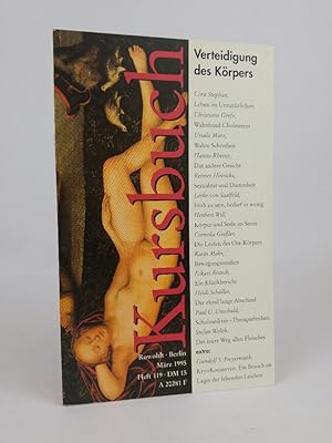 Bild des Verkufers fr Kursbuch 119, Mrz 1995: Verteidigung des Krpers Verteidigung des Krpers zum Verkauf von ANTIQUARIAT Franke BRUDDENBOOKS