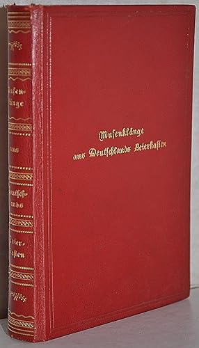 Bild des Verkufers fr Musenklnge aus Deutschlands Leierkasten. Neu herausgegeben von Adolf Thimme. 2 Teile in 1 Bd. (1. Teil: Faksimiledruck der Ausg. v. 1849. 2. Teil: Lieder aus spteren Ausg. Die Entstehung der Musenklnge. Verzeichnis der Dichter und Knstler). M. Illustr. von Hugo Brkner, Robert Herzberg, Theodor Hosemann, Ludwig Richter u. a. zum Verkauf von Antiquariat Reinsch