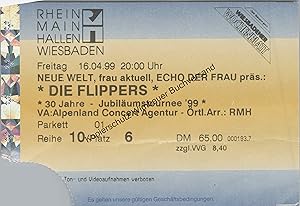 Bild des Verkufers fr Original Eintrittskarte Die Flippers 16.04.1999 Wiesbaden zum Verkauf von Antiquariat im Kaiserviertel | Wimbauer Buchversand