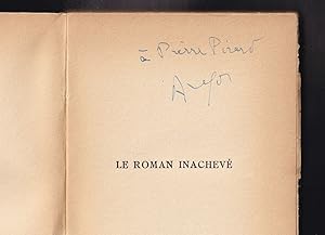 Image du vendeur pour LE ROMAN INACHEV. Pome [dition originale, sign par l'auteur] mis en vente par Librairie Le Livre Penseur