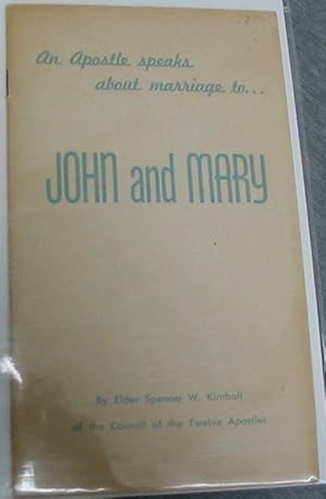 Seller image for An Apostle Speaks about Marriage To. John and Mary for sale by Confetti Antiques & Books