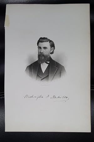 Steel Engraving - Washington F. Anderson - Original MORMON / Utah Pioneer Steel Engraving