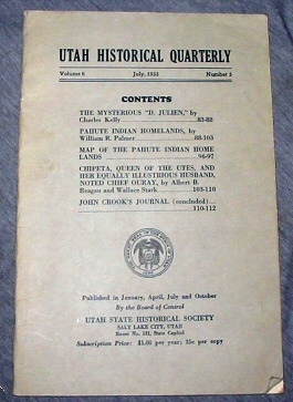 Utah Historical Quarterly - Summer 1969 - VOLUME 6 - NUMBER 3