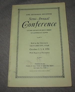 OFFICIAL REPORT - 107TH SEMI-ANNUAL CONFERENCE OF THE CHURCH OF JESUS CHRIST OF LATTER-DAY SAINTS...