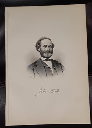 Steel Engraving - John Pack - Original MORMON / Utah Pioneer Steel Engraving