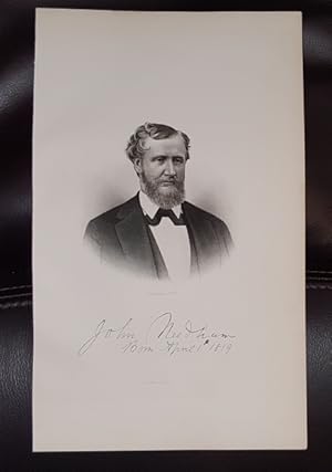 Steel Engraving - John Needham - Original MORMON / Utah Pioneer Steel Engraving