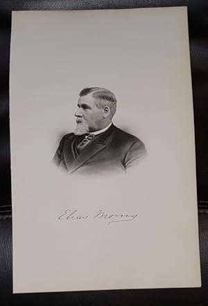 Steel Engraving - Elias Morris - Original MORMON / Utah Pioneer Steel Engraving