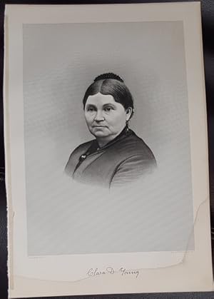 Steel Engraving - Clara D. Young - Original MORMON / Utah Pioneer Steel Engraving