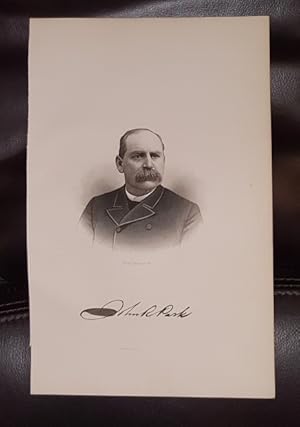 Steel Engraving - John R. Park - Original MORMON / Utah Pioneer Steel Engraving