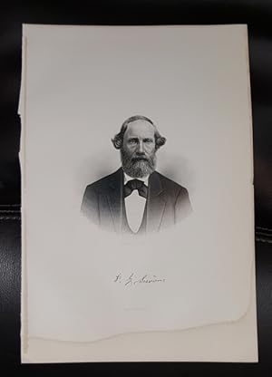 Steel Engraving - Perrigrine G. Sessions - Original MORMON / Utah Pioneer Steel Engraving