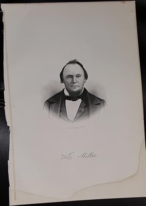 Steel Engraving - Williams Miller - Original MORMON / Utah Pioneer Steel Engraving