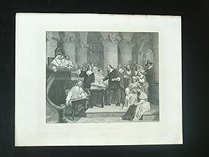 The Trial of Sir Harry Vane. Original steel Engraving