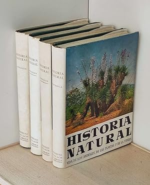 HISTORIA NATURAL. 4 tomos: I. Zoología (vertebrados). II. Zoología (invertebrados). III. Botánica...